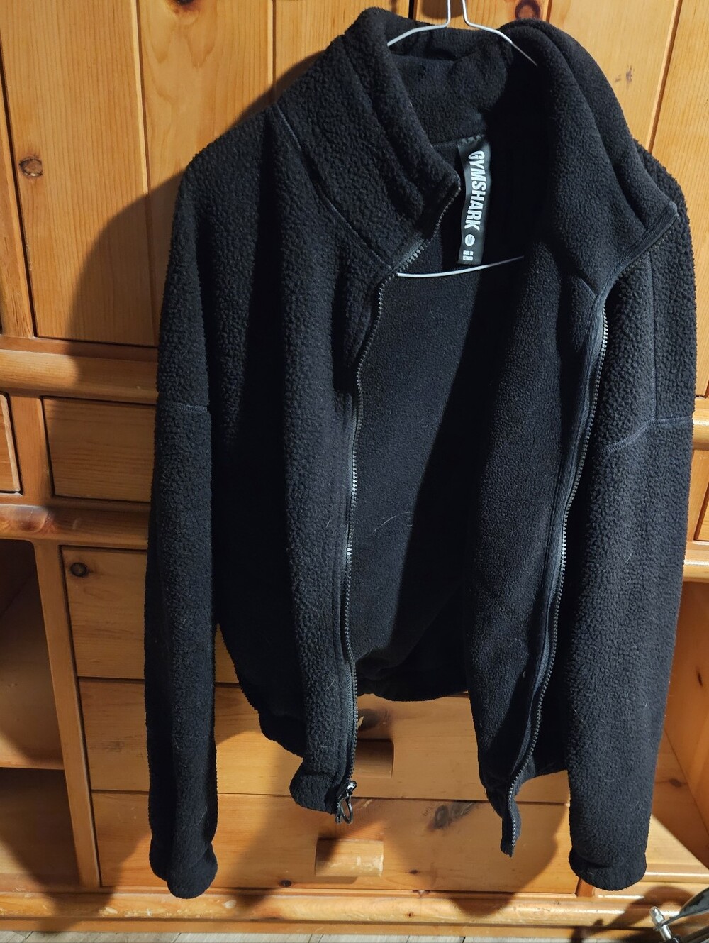 Gymshark Black Teddy Fleece Zip-Up Jacket